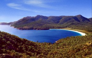 Lovely Wineglass Bay near Coles Bay on the East Coast